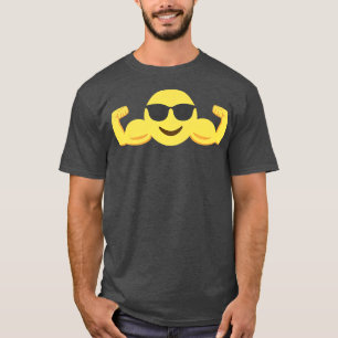 Muscle Emoticon met zonnebril Premium T-shirt