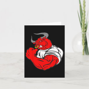 Muscle Gym Bull Deadlifting Humor Gewichtheffen W Kaart