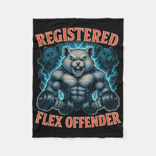 Muscle Hamster Geregistreerde Flex Offender Funny Fleece Deken