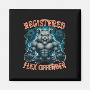Muscle Hamster Geregistreerde Flex Offender Funny Magneet