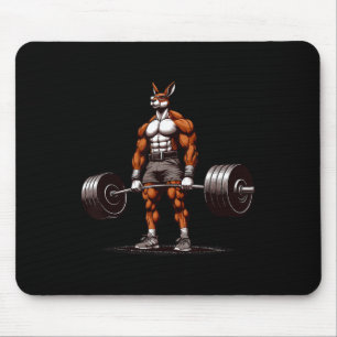 Muscle Kangaroo Deadlifting Funny Gym Gewichtheffe Muismat