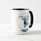 Muscle Up Daily - Motivational Fitness Mug (Devant droit)