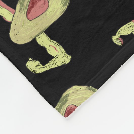 Muscled Avocado Fleece Deken (Hoek)