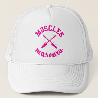 Muscles et rose de casquette de camionneur de