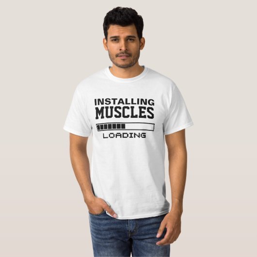 Muscles Funny Geek T-shirt (Voorkant volledig)