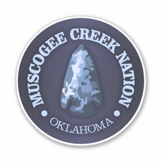 Muscogee Creek Nation (pijlpunt) Sticker (Voorkant)