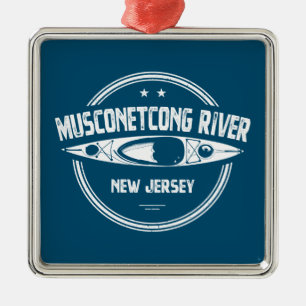 Musconetcong, New Jersey Kayaking Metalen Ornament