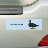 Muscovy Black Drake Bumpersticker (Op auto)