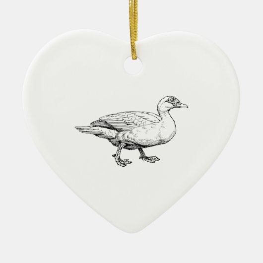 Muscovy Duck Bird Art Keramisch Ornament (Voorkant)