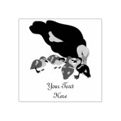 Muscovy Duck en Ducking Rubberstempel (Afrduk)