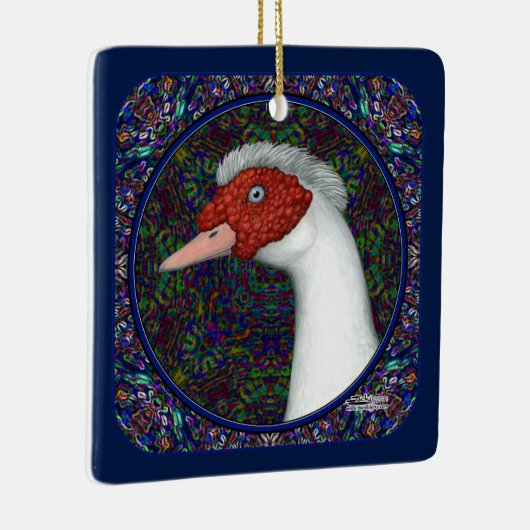 Muscovy Duck White Keramisch Ornament (Rechts)