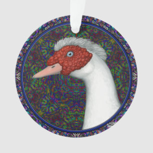 Muscovy Duck White Ornament