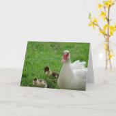 Muscovy Hen en deklagen Kaart (Gele Bloem)