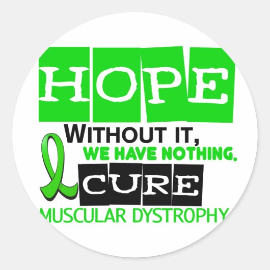 Musculair Dystrofie HOPE 2 Ronde Sticker (Voorkant)