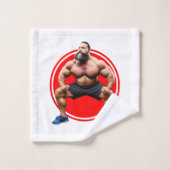 Musculair gebogen bad handdoek (Wasdoekje)