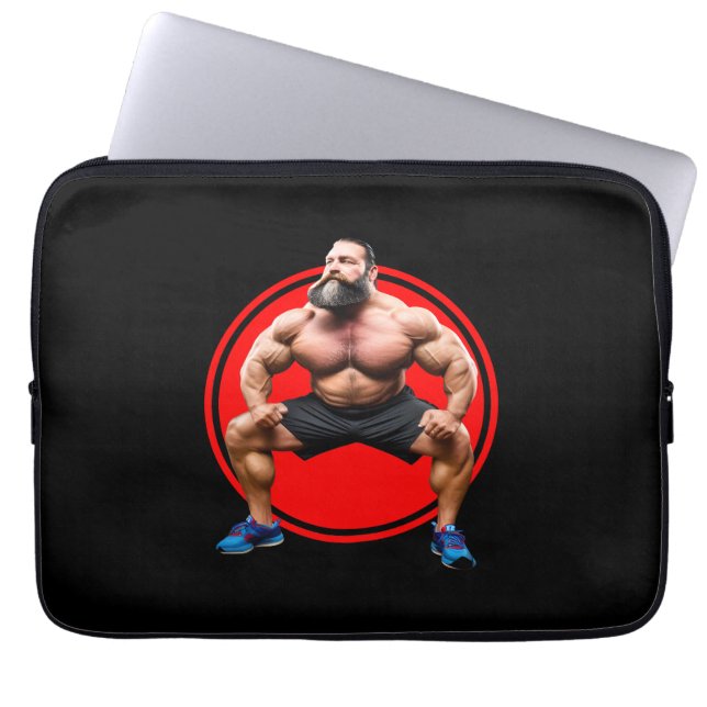 Musculair gebogen laptop sleeve (Voorkant)