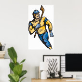 Musculair Hockey Player Poster (Thuiskantoor)