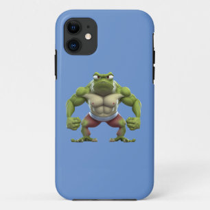Musculair kikker, sterke musculair kikker iPhone 11 hoesje