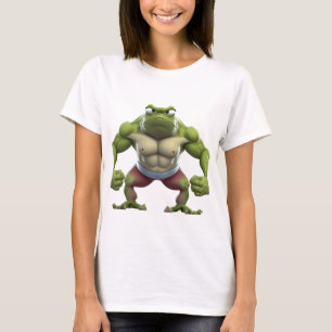 Musculair kikker, sterke musculair kikker t-shirt