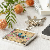 Musculair Sleutelhanger met hand getekend bloei (Zijkant)