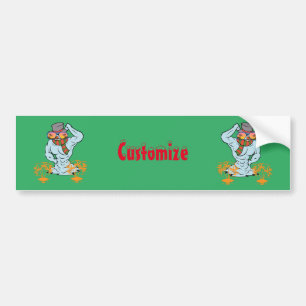 Musculair Snowman Tropische Vacking Thunder_Cove Bumpersticker