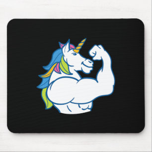 Musculair Unicorn - Funny Magical Fitness Bodybuil Muismat
