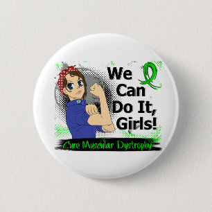Musculaire dystrofie van Rosie Anime WCDI Ronde Button 5,7 Cm