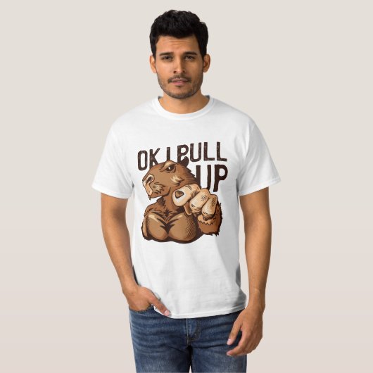 Muscular Gym Capybara T-shirt (Voorkant volledig)