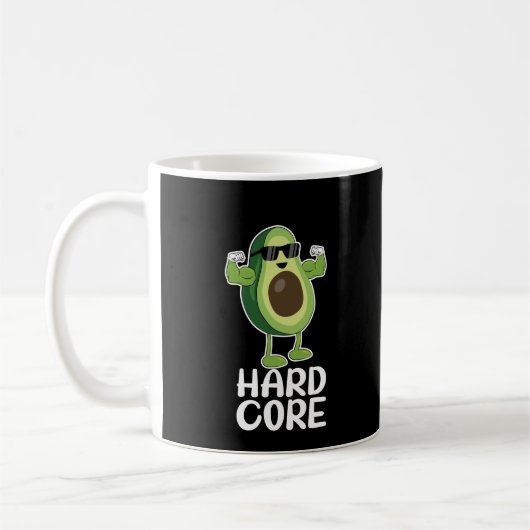Muscular Hardcore Avocado Funny Koffiemok (Links)
