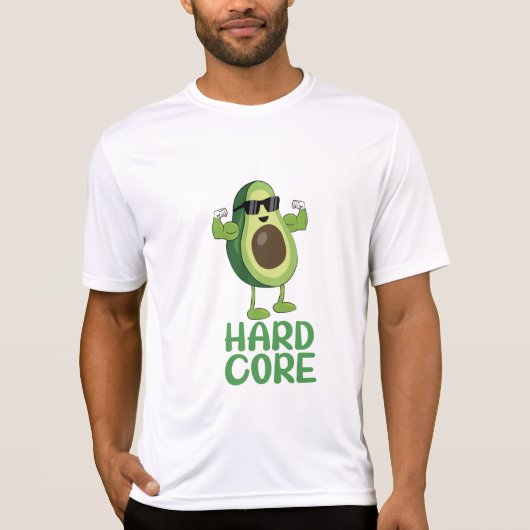 Muscular Hardcore Avocado Funny T-shirt (Voorkant)