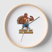 Muscular Turkey Gym Champion Funny Thanksgiving CL (Voorkant)