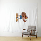 Muscular Turkey Gym Champion Funny Thanksgiving CL Wandkleed (In Situ (horizontaal))
