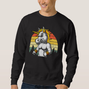 Muscular Unicorn Magical Fitness Bodybuilder Dad Trui
