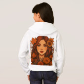 Muse d'automne - Femme aux fleurs d'automne (Dos entier)