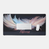 Muse de minuit : Elégante plumes pastel (Clavier et souris)