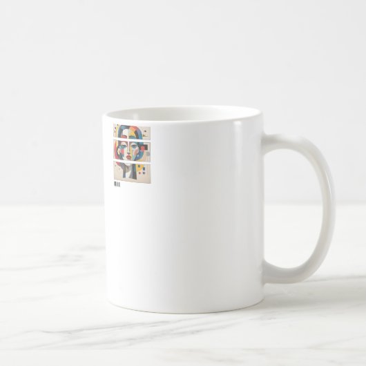 Muse Géométrique – Mug Visage Abstrait (Droite)