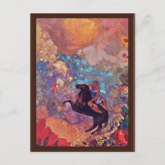 Muse on Pegasus by Redon Odilon (beste kwaliteit) Briefkaart (Voorkant)