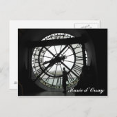 Musée d'Orsay Clock (tekst) Briefkaart (Voorkant / Achterkant)