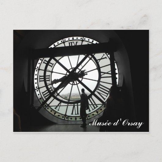 Musée d'Orsay Clock (tekst) Briefkaart (Voorkant)