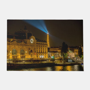 Musée d'Orsay in Parijs 's nachts Deurmat