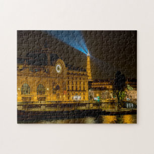 Musée d'Orsay in Parijs 's nachts Legpuzzel