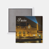 Musée d'Orsay in Parijs 's nachts Magneet (Voorkant / Achterkant)