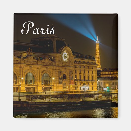 Musée d'Orsay in Parijs 's nachts Magneet (Voorkant)