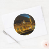 Musée d'Orsay in Parijs 's nachts Ronde Sticker (Envelop)