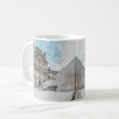 Musée du Louvre Café Mug - Vintage Paris France (Devant gauche)
