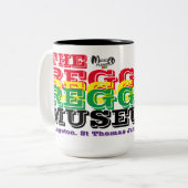 MUSÉE REGGAE Mug à deux tons, 15 oz (Devant gauche)