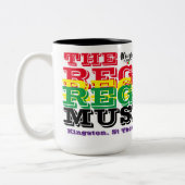MUSÉE REGGAE Mug à deux tons, 15 oz (Gauche)