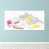 Museo Nacional Centro de Arte Reina Sofia. Canvas Afdruk (Insitu (Houten vloer))