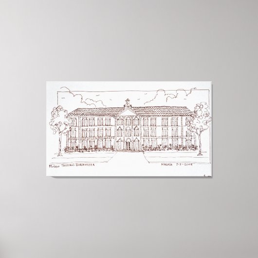 Museo Thyssen-Bornemisza | Madrid, Spanje Canvas Afdruk (Voorkant)