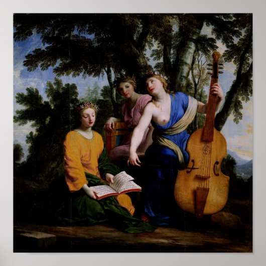 Muses Melpomene, Erato en Polymnia, 1652-55 Poster (Voorkant)